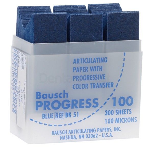 BAUSCH ARTİKÜLASYON KAĞIDI (I form - 100 mikron) Mavi