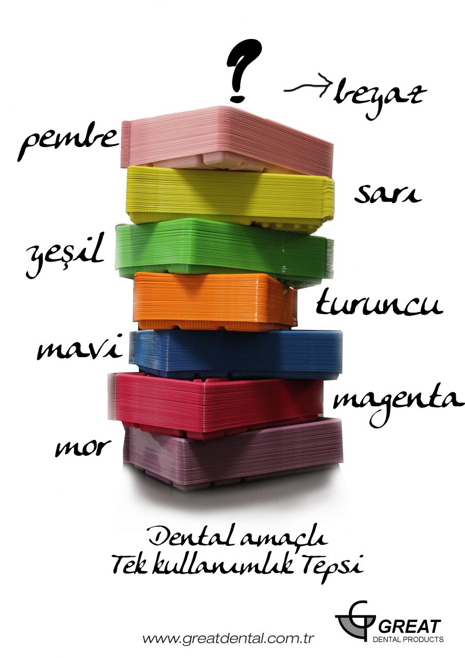 DENTAL PLASTİK TEPSİ (50lik) Magenta